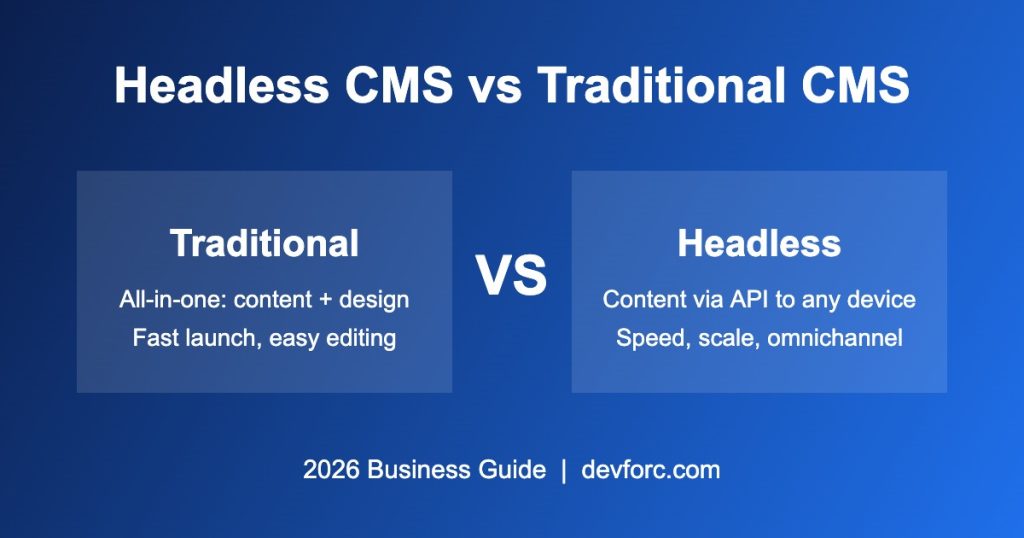 Headless CMS vs Traditional CMS comparison