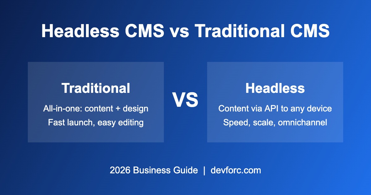 Headless CMS vs Traditional CMS comparison